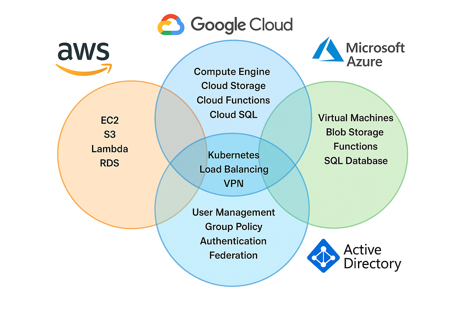 Azure+AD+GCP+AWS Vulnerable Cloud Architecture